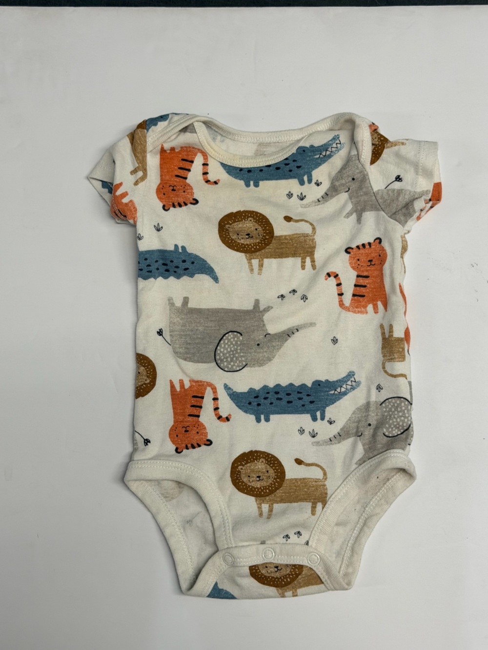 child of mine White and Light Blue Baby Onesie